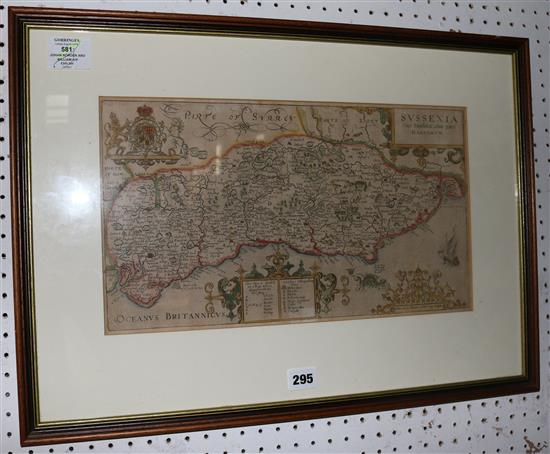 Johan Norden and William Kip Map of Sussex(-)